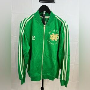 Vintage Adidas Notre Dame Fighting Irish Zip Up Sweatshirt Size Large